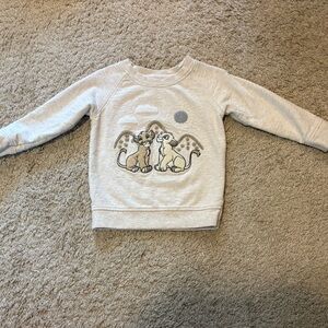 Monica+Andy Lion King Embroidered Crewneck Sweatshirt